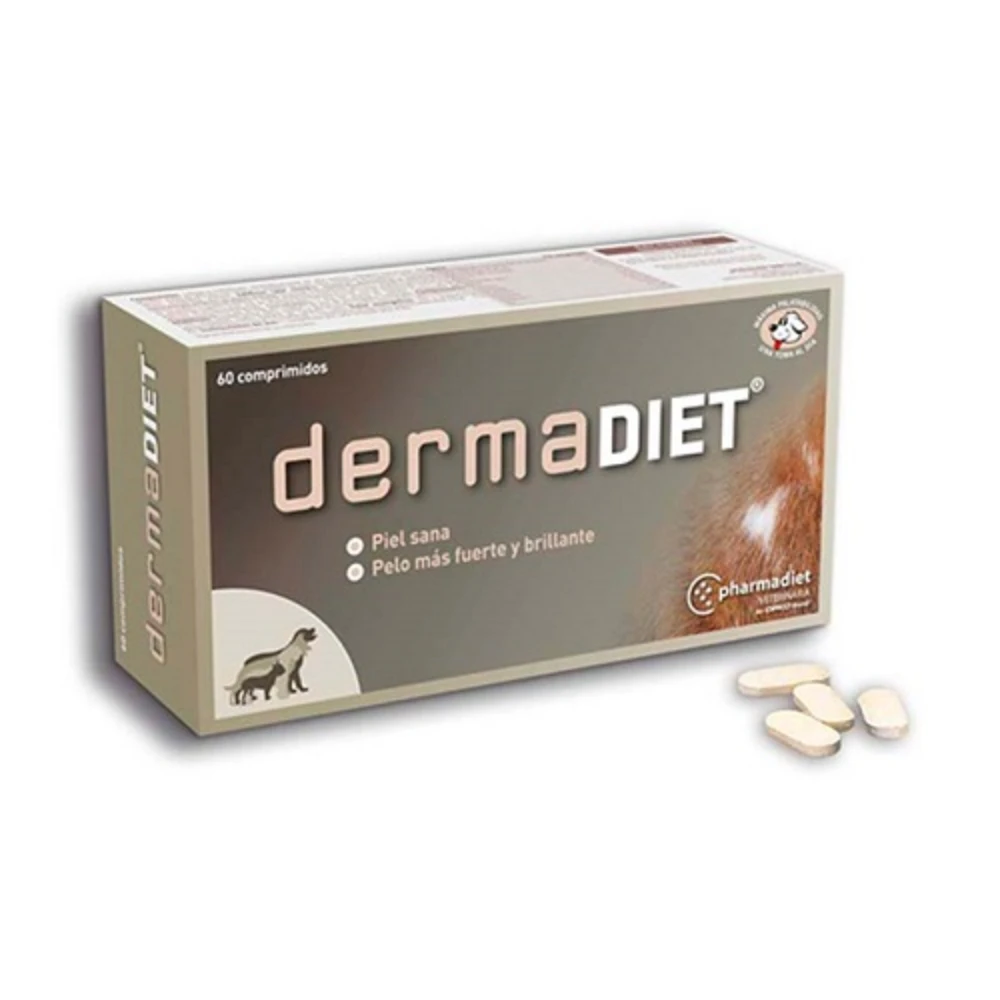 Dermadiet para Tratamiento Piel y Pelo de Mascotas PHARMADIET - 60 comprimidos