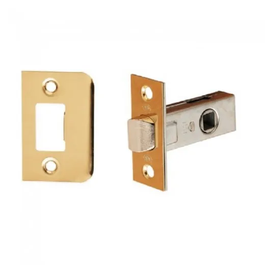 Amig Picaporte Tubu C/Rec Nº12/45mm. Latonado Cuadradillo 8mm. Frente 67X26 Mm - Alta Calidad