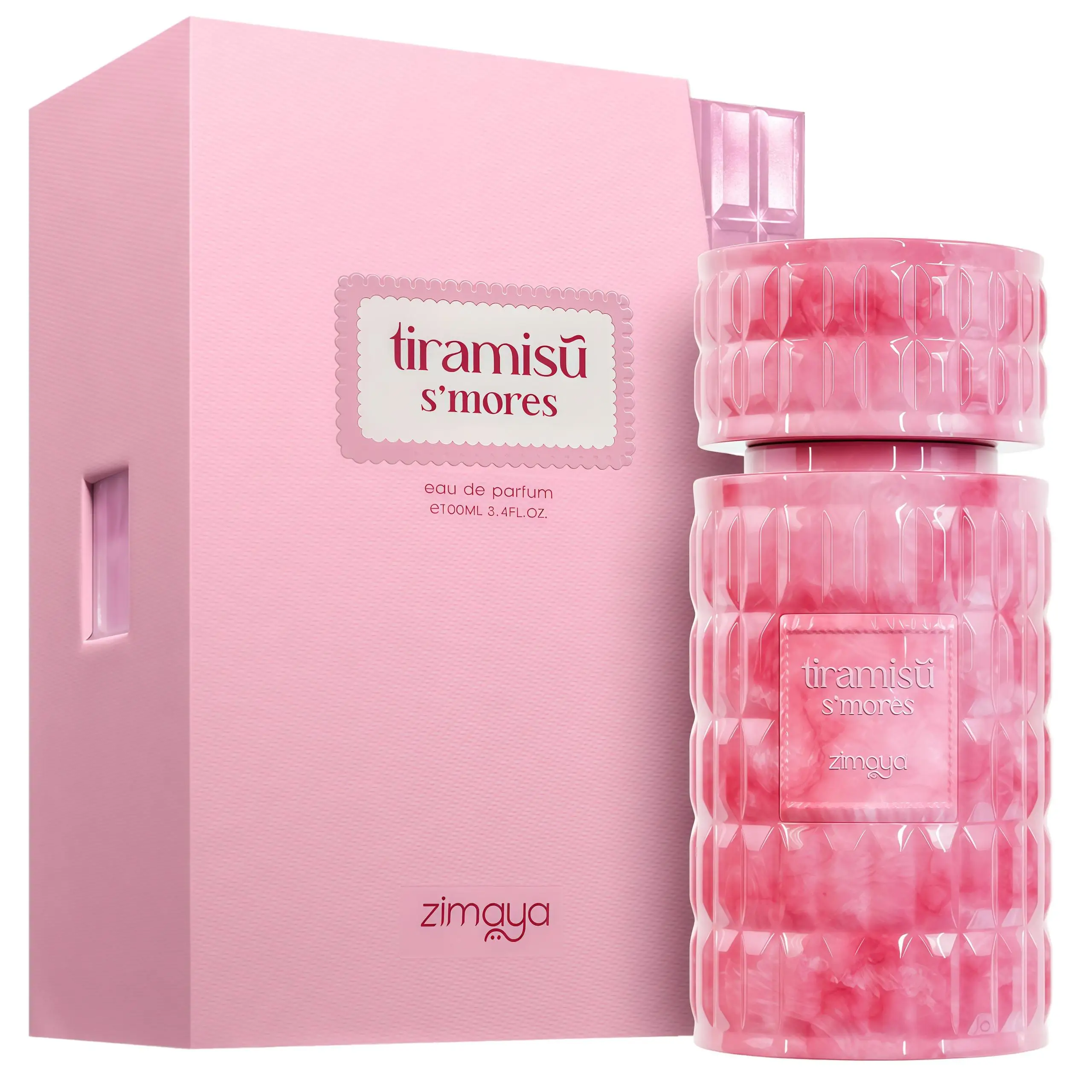 Zimaya Tiramisu S'mores para Mujer Eau De Parfum 3.4 onzas líquidas Inspirado en Marshmallows Tostados y Chocolate Terciopelo