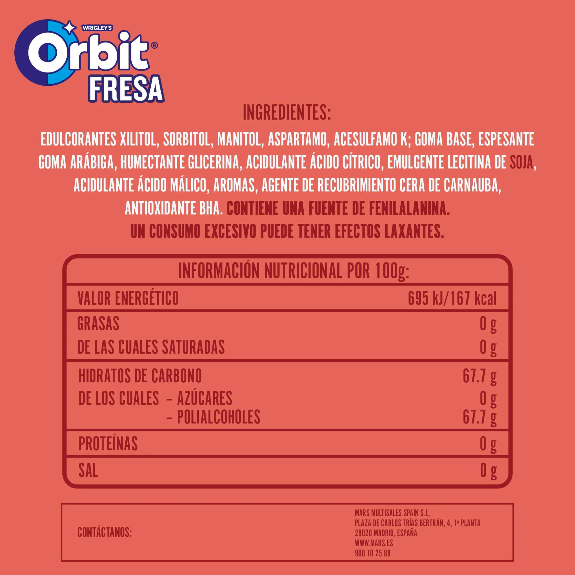 Orbit jars sugar-free strawberry gum in dragees, 6x46 units #4