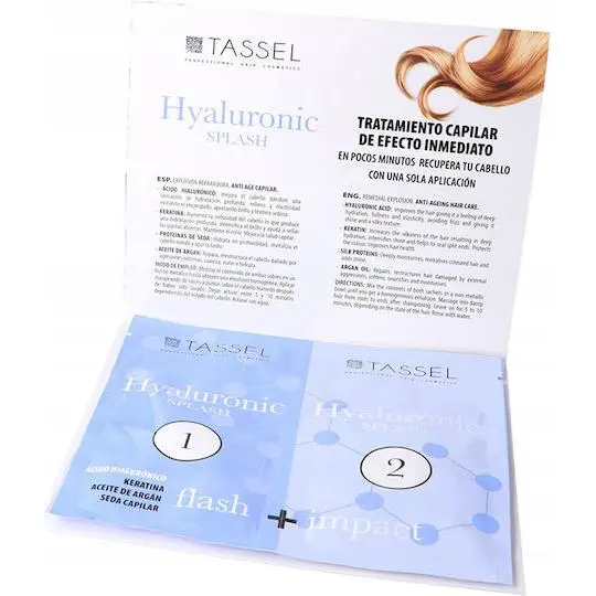 Tassel Hyaluronic Splash Tratamiento Capilar con Ácido Hialurónico – Ampolla Hidratante Profesional (1 Unidad)