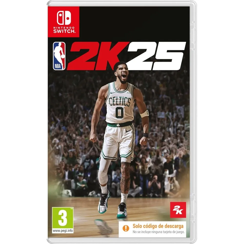 NBA 2K25 NINTENDO SWITCH CAJA CON CÓDIGO DE DESCARGA VERSIÓN ESPAÑOLA GARANTÍA EUROPEA EUROPEAN WARRANTY Nintendo