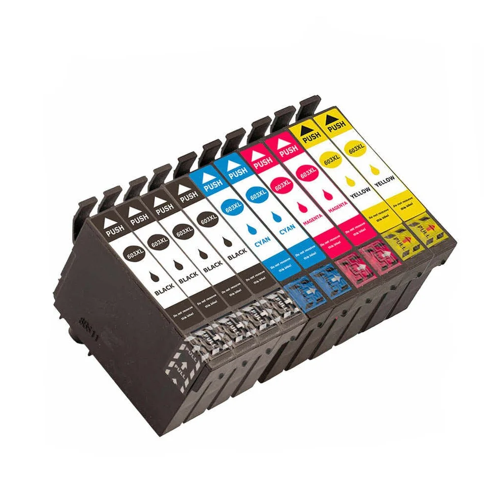 10x Cartuchos de tinta compatibles Epson 603XL 603 XL para Epson XP2100, XP2105, XP3100, XP3105, XP4100, XP4105, XP4150, XP4155, WF2820, WF2830, WF2835, WF2845, WF2870