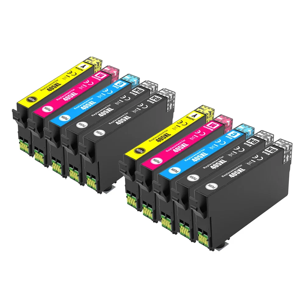 10 Cartuchos de tinta compatibles Epson 405XL 405 XL para Epson Workforce WF-7310 WF-7830 WF-7835 WF-7840 WorkForce Pro WF-4830 WF-3820 WF-3825 WF-4820 WF-4825 WF-4830