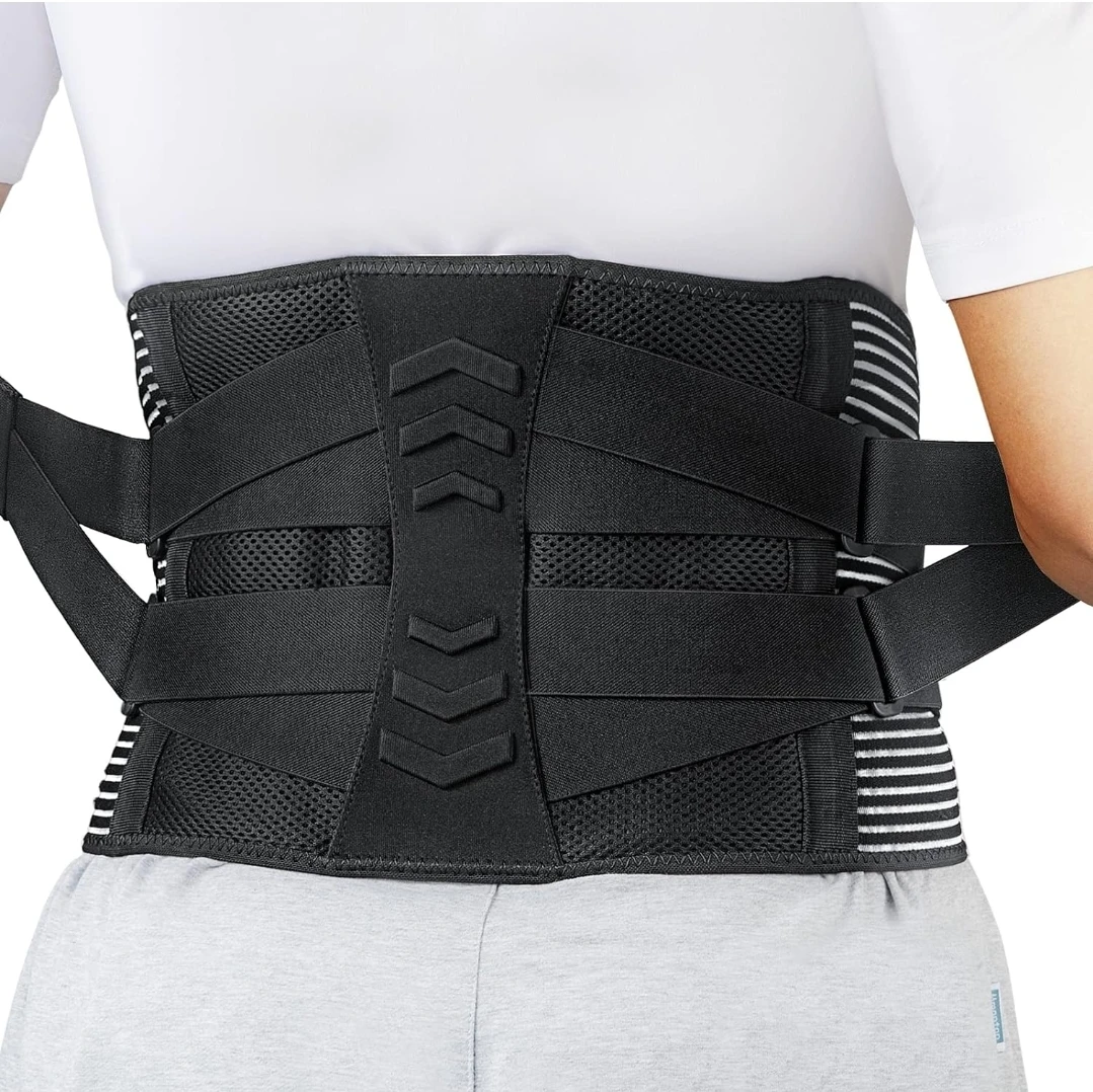 AGPTEK Back Belt, Back Support Belt Relief Pain and Injury, Sciatica, Sports Lumbar Belt for Men and Women, Black (Size S)