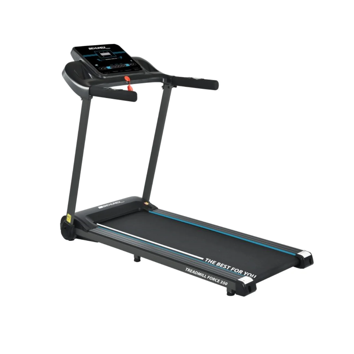 Behumax treadmill force 350 treadmill, led monitor, adjustable speed from 1 to 14 km/h and 12 predefined programs.