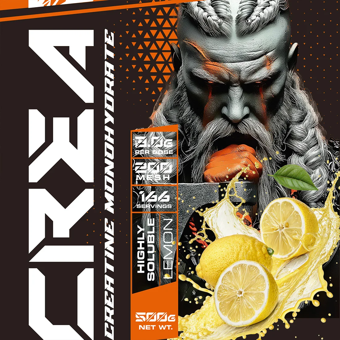 ASSAULT | Creatina en Polvo 500g Sabor LIMON/NEUTRO/PIRULETA  | 100% Monohidrato de Creatina Micronizada | No Incluye Dosificador | Sin Añadidos y Libre de Contaminantes | No-GMO, Vegano, Sin Gluten