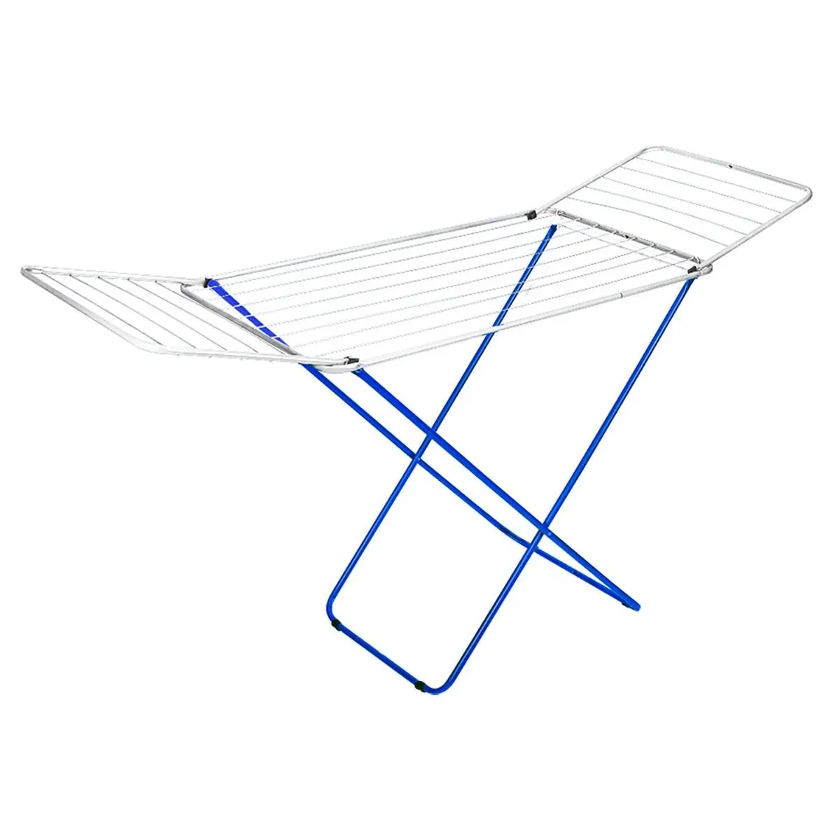 QUID HERACLES painted steel clothesline 167X55X96CM-18M white matte easy to clean, 2 wings extendable, 18 meters folding laying