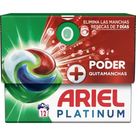 PACK de 4 - Ariel -Detergente Platinum Poder Quitamanchas 48 LAVADOS EN TOTAL