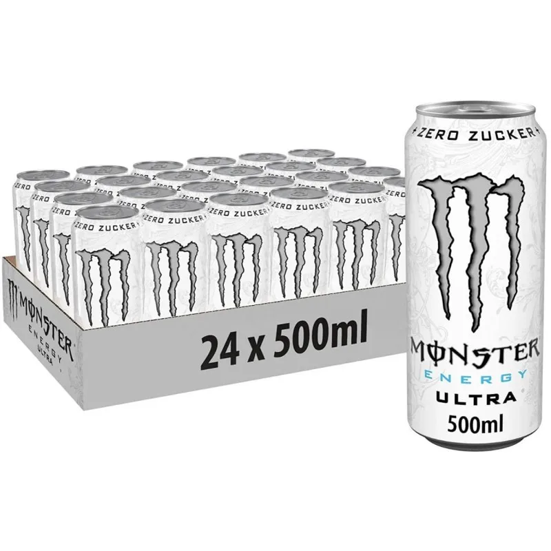 BEBIDA ENERGETICA MONSTER WHITE ULTRA 500ML - PACK 24