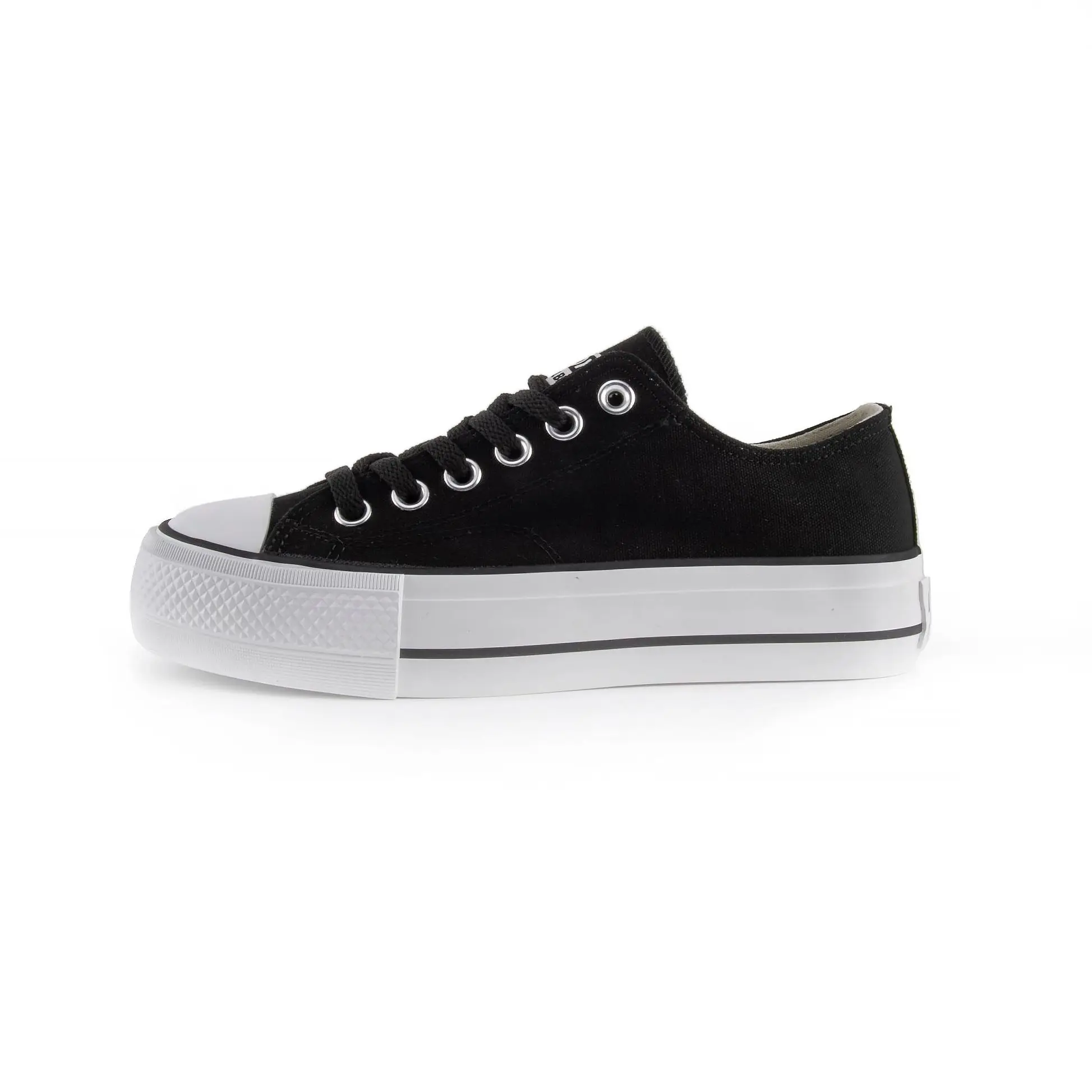 ANDY-Z  AZ1001 Zapatillas de lona  negro para  mujer.  plataforma suela