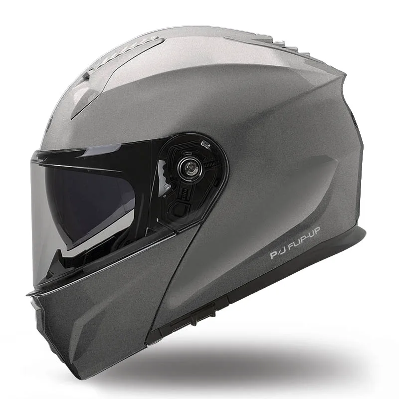 Garibaldi G100 Modular Motorcycle Helmet in Matte Anthracite, made of durable polycarbonate, featuring double P/J certification, anti-fog visor with Pinlock, removable hypoallergenic interior, and ECE 22.06 approval for optimal safety. #2