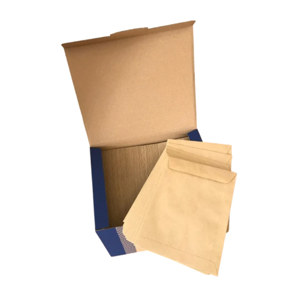 Caja de 250 Sobres 35cm x 25cm Kraft 80 Grs Autoadhesivo Con Tira De Silicona para folios
