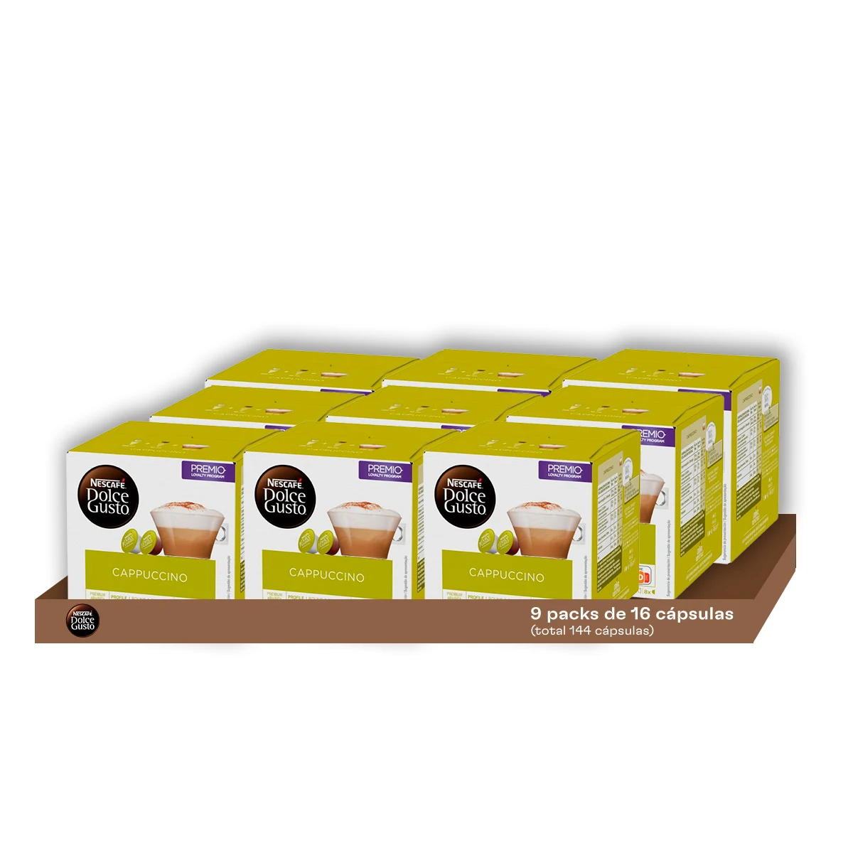 Dolce Gusto - Pack Especial Cappuccino (144 Unidades) | La Experiencia del Cappuccino Clásico, con una Espuma Cremosa y una Textura Sedosa que te Envuelve, Perfecto para los Amantes del Café Italiano