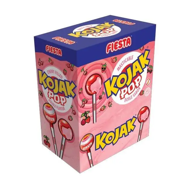 KOJAK CEREZA CARAMELO MASTICABLE LOLIPOP 100 UNIDADES SIN GLUTEN SIN LACTOSA CHUCHES