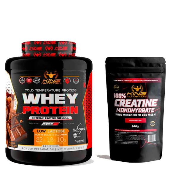 King Nutrition Whey Protein 2kg Proteina Concentrada + 200g de creatine monohydrate