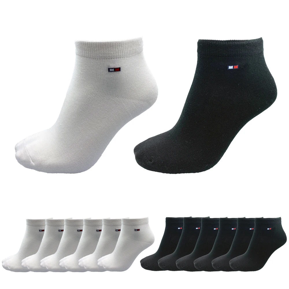 Aicasa Calcetines Cortos de Algodón/bambu Transpirables para Verano Pack 6-12 Pares Hombre/Mujer