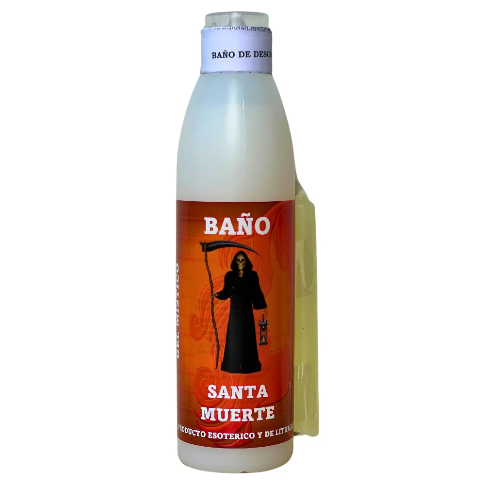 THE BUBBLE SHOP - Baño Esotérico de la Santa Muerte con Vela | Protección, Guía Espiritual, Bendiciones en Tu Camino | Baño de Descarga: Libera las Malas Energías y Revitaliza Tu Espíritu |