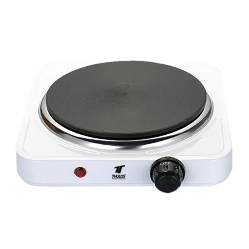 Cocina eléctrica portátil THULOS 1000W / 2000W con 1 o 2 quemadores, 5 niveles de temperatura y diseño compacto