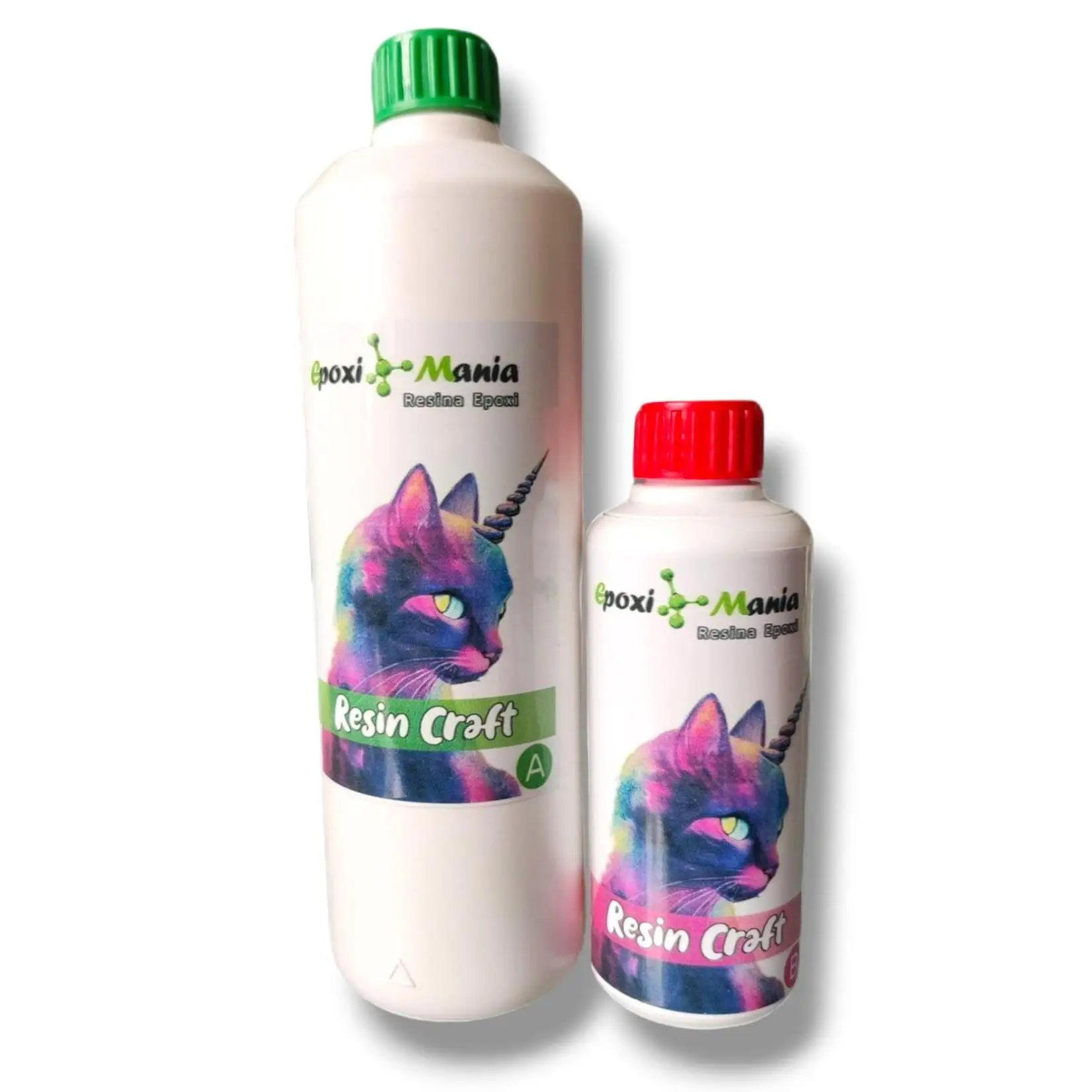Resina epoxi Resin craft Epoximania de alto brillo, sin microburbujas y trasparente 1 kilo A + B