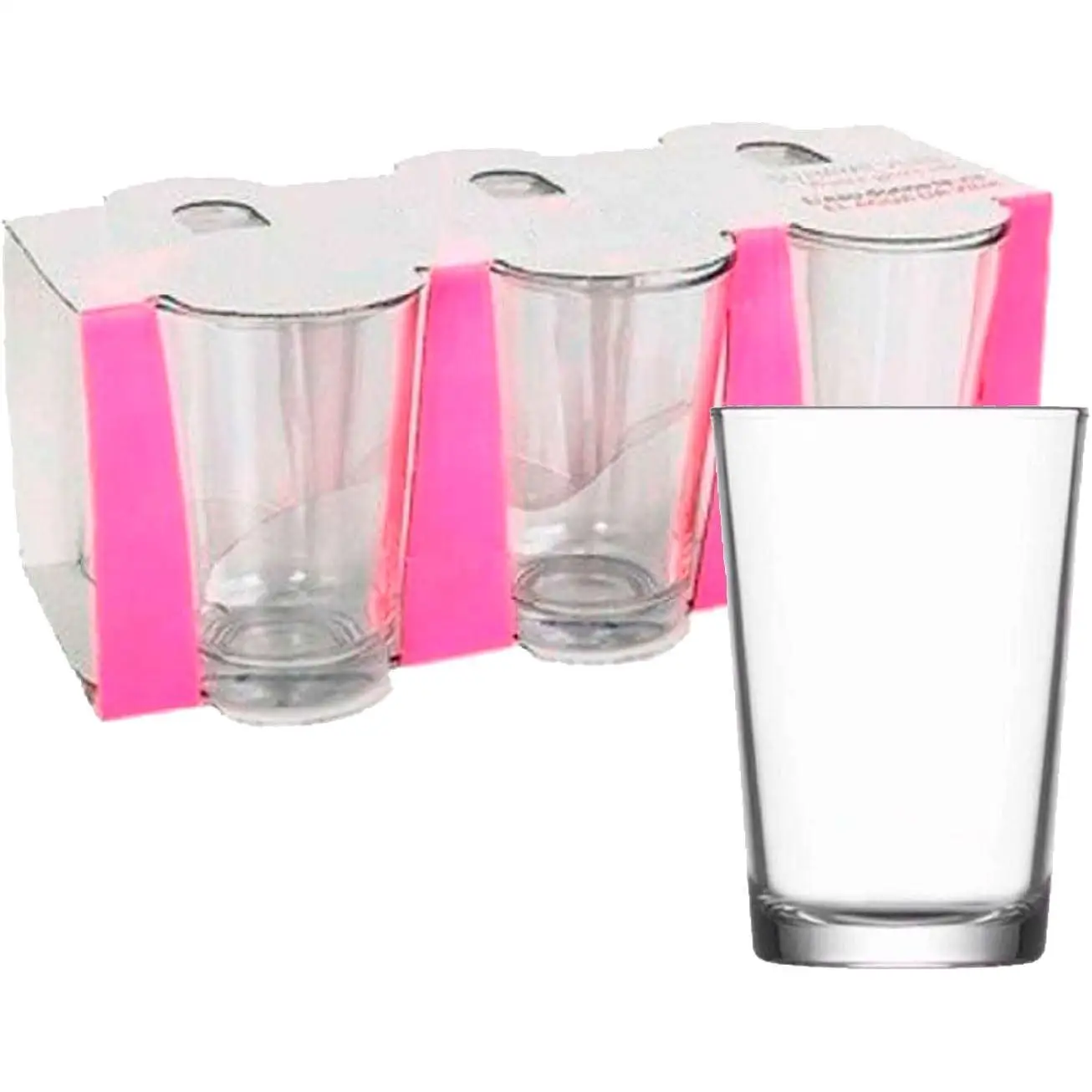 C.A | Pack de 6 Vasos de Cristal LAV Lara 🥃 | 205 ml | Resistentes y Aptos para Lavavajillas