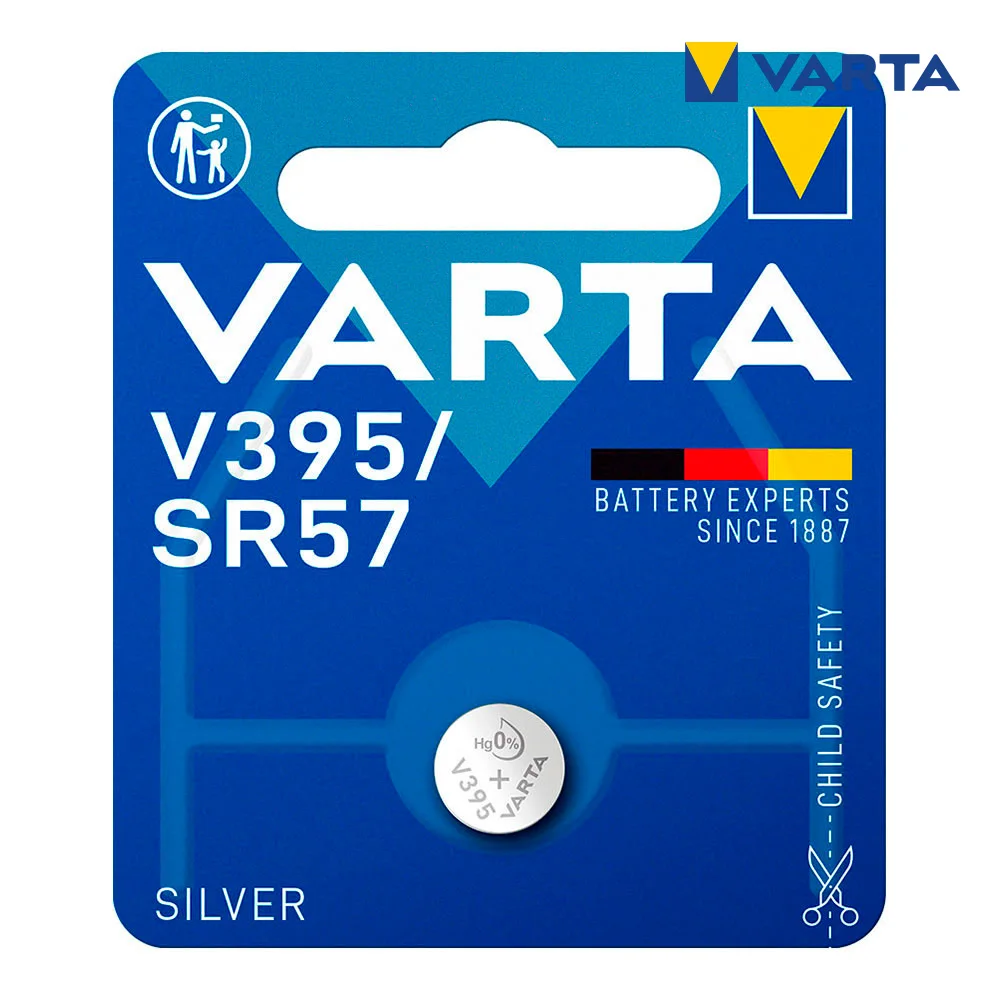 Micro pila boton varta silver sr57 - v395 1,55v (blister 1 unid) ø9,5x2,73mm