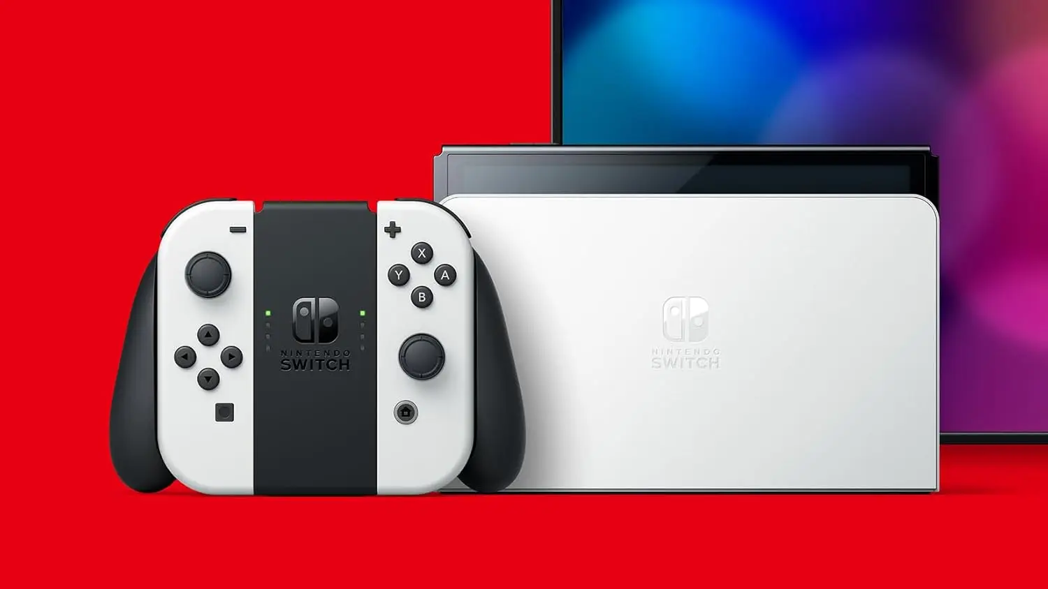 Nintendo Switch console (Oled version) White + Super Mario Bros/Nintendo Switch console (Oled version) neon blue/neon red/Nintendo Switch console (Oled version) White