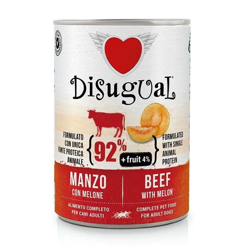 Disugual Fruit Ternera con Melón Latas para Perros (6 unidades x 400gr)