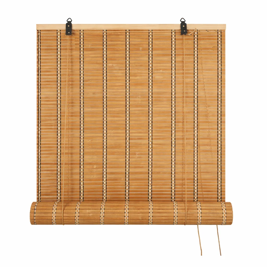 Persiana Enrollable Bambú Natural,Estor de bambú,Toldo Vertical,Balcón Privacidad Cortinas,Cortina Opacas,para Puertas/Ventanas/Balcones,Personalizable