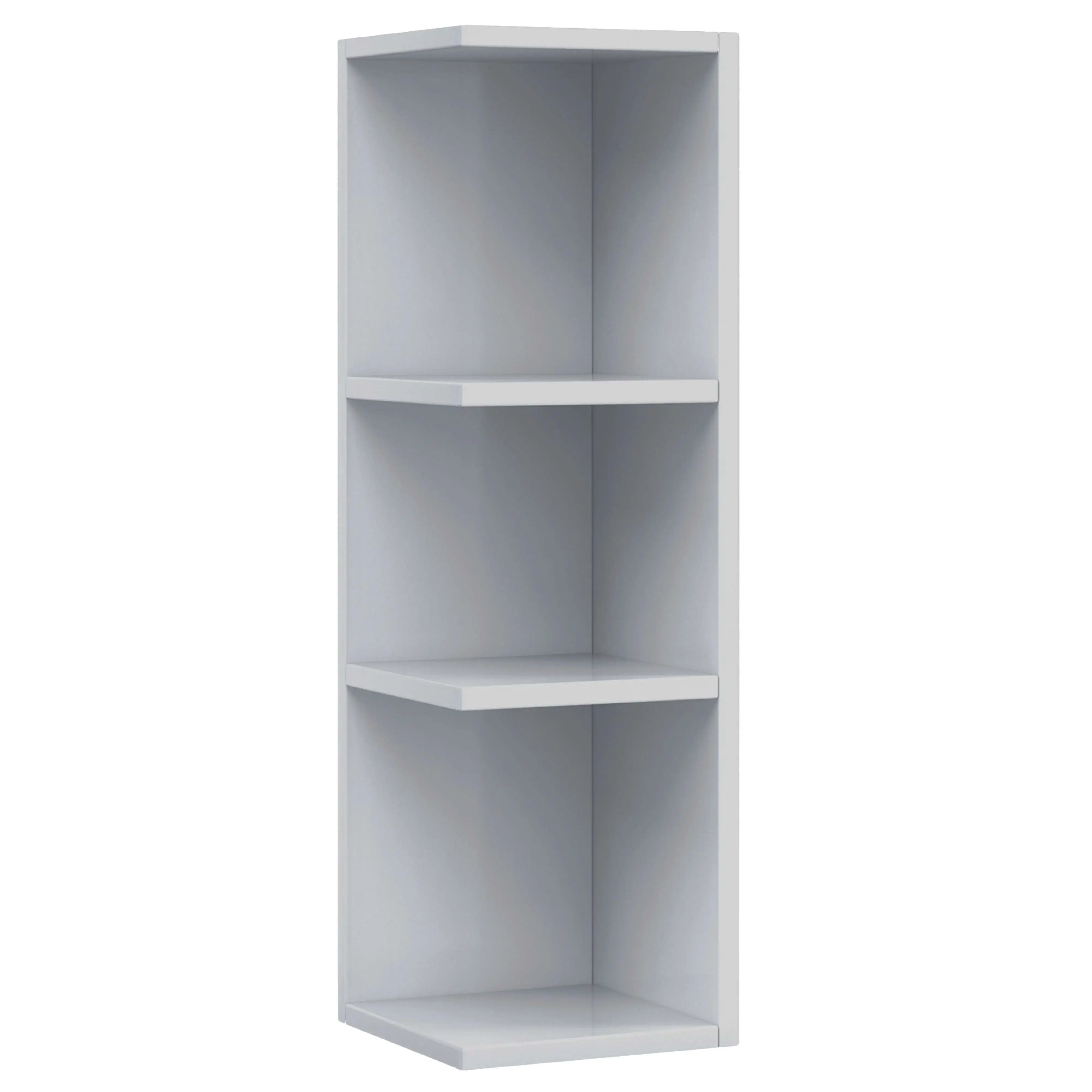 Miroytengo Estantería Auxiliar Rinconera Noa para baño Estilo Contemporáneo en Color Blanco Brillo 65x20x21 cm