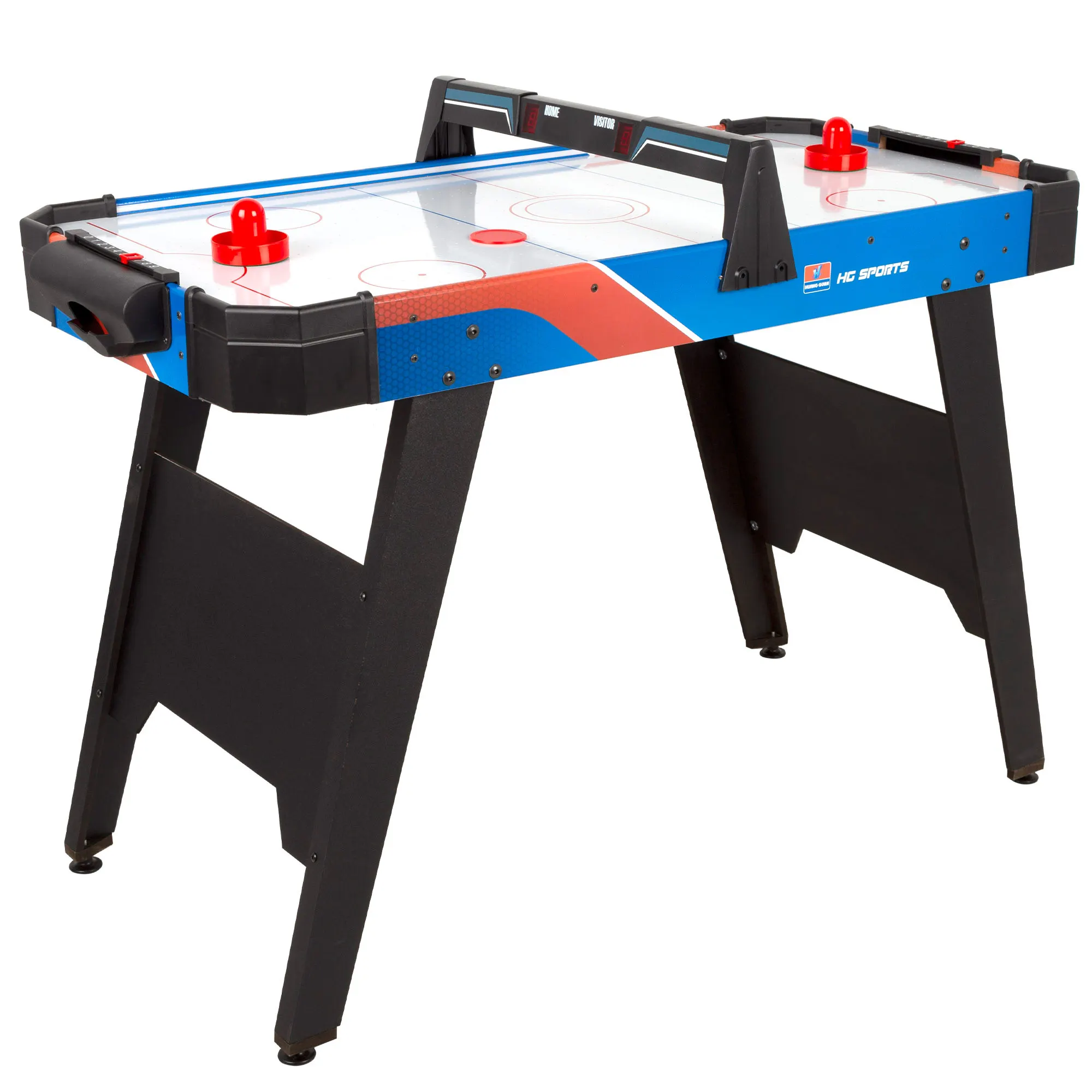 COLORBABY - Mesa Air hockey niños, 106x53x75 cm, incluye luz LED, 2 jugadores, marcadores eléctricos y manuales, material resistente, esquinas redonde