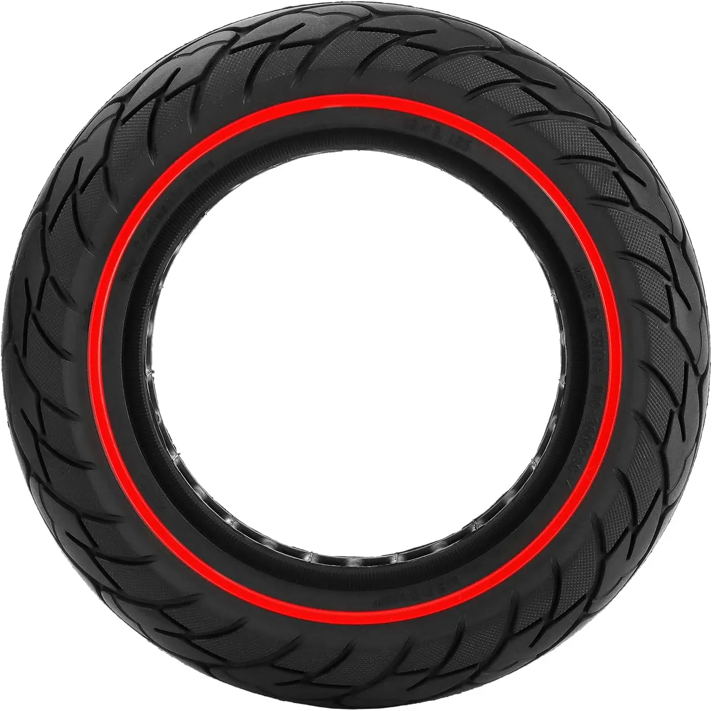 FGNS Rueda Maciza 10x2.5 Pulgadas 60/70-6.5 con Llanta de 45mm, Antipinchazos compatible para Patinete Eléctrico Ninebot Segway MAX G30/G30P, Kugoo M4Pro, Hiboy S2 Max y Titan Pro, Neumático Sólido