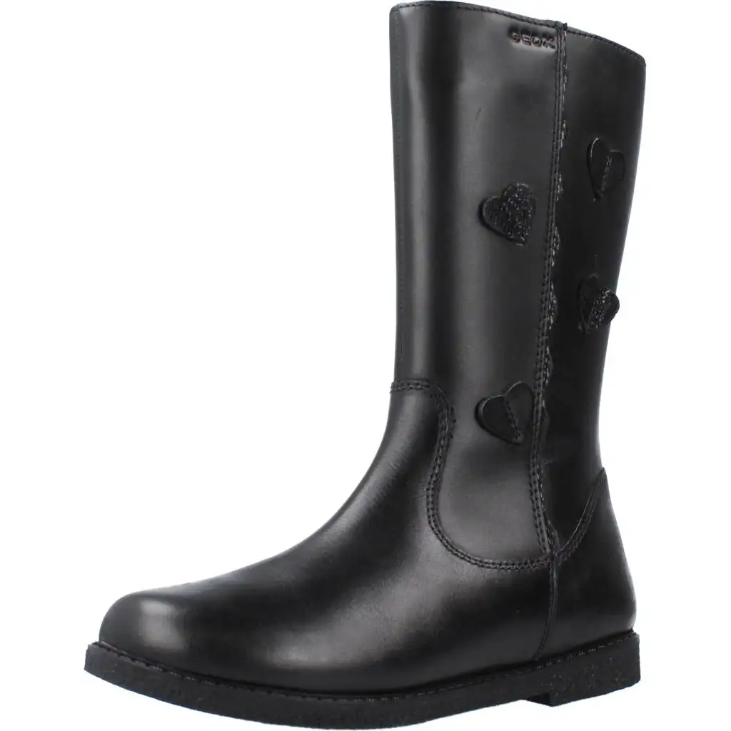 Geox J Shawntel Girl B Boots for Girls, Black Color C9999, with Textile