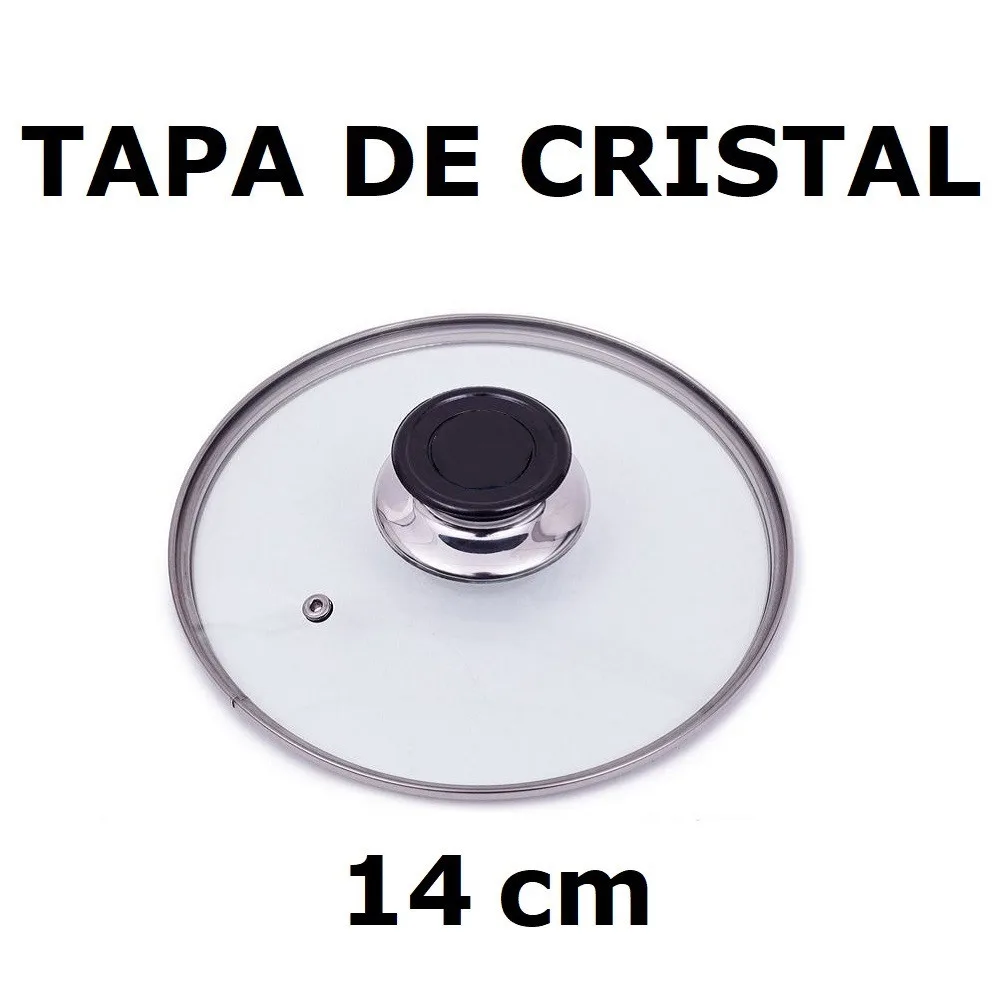 tapa de olla cristal y acero,tapa de sarten,cristal resistente al calor,14cm,cm,fespu