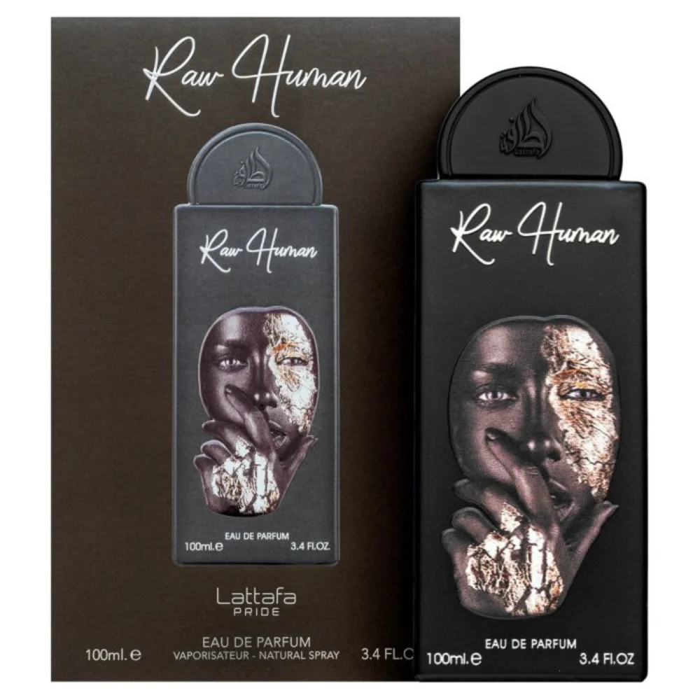 Raw Human Lattafa 100ml – Perfume Árabe Original Unisex | Fusión Magnética de Tradición y Modernidad Oriental