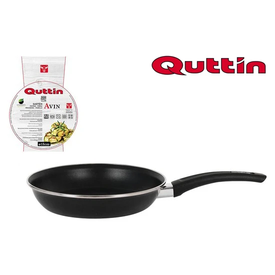 Sartén Quttin Avin Sartén Esmaltada, 18-28 cm, Metal Apto para todo tipo de cocinas (eléctricas, gas, vitrocerámica o inducción) negro