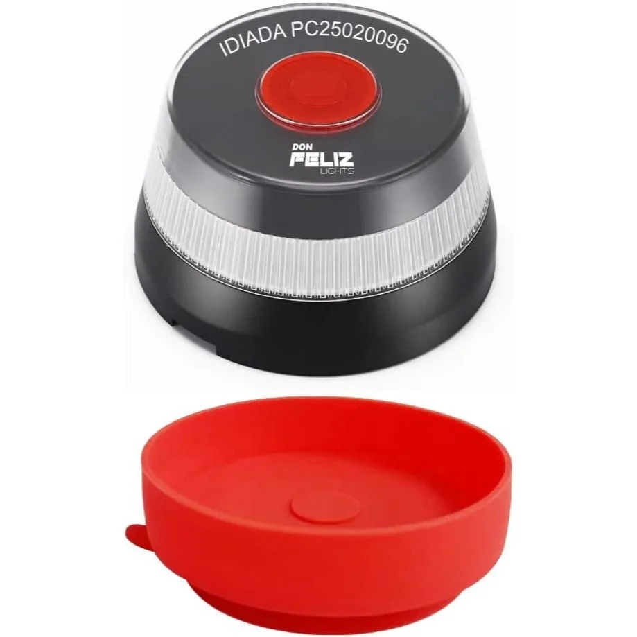 Don Feliz. Baliza +ventosa regalo emergencia V16 conectada con geolocalizacion DGT 3.0, luz de emergencia homologada, conectada y autorizada por DGT, señal V16 con pilas incluidas, conectividad Telefonica datos hasta 2038,vision 360 grados