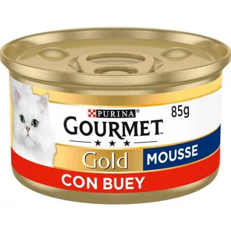 Purina Gourmet Gold Mousse Con Buey Gato Latas 24 X 85 Gr