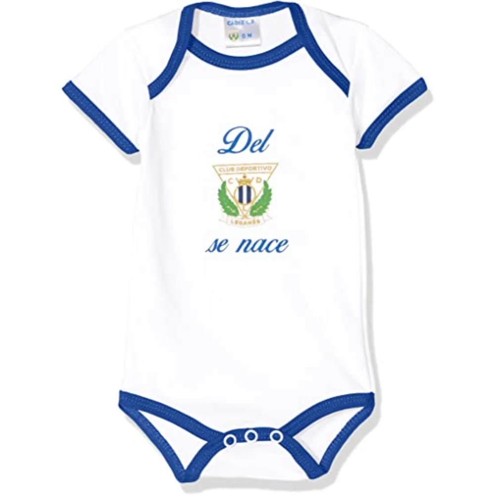 Body Corto Bebé CD Leganés Blanco con Motivo Estampado
