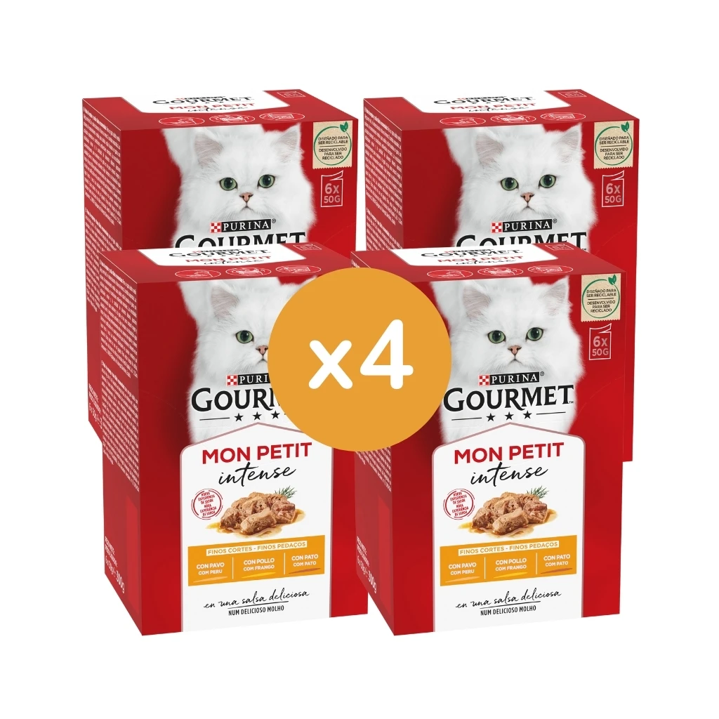 GOURMET - Mon Petit (24x50 gr) -selection of birds (turkey, chicken and duck) (4 boxes of 6x50 gr)