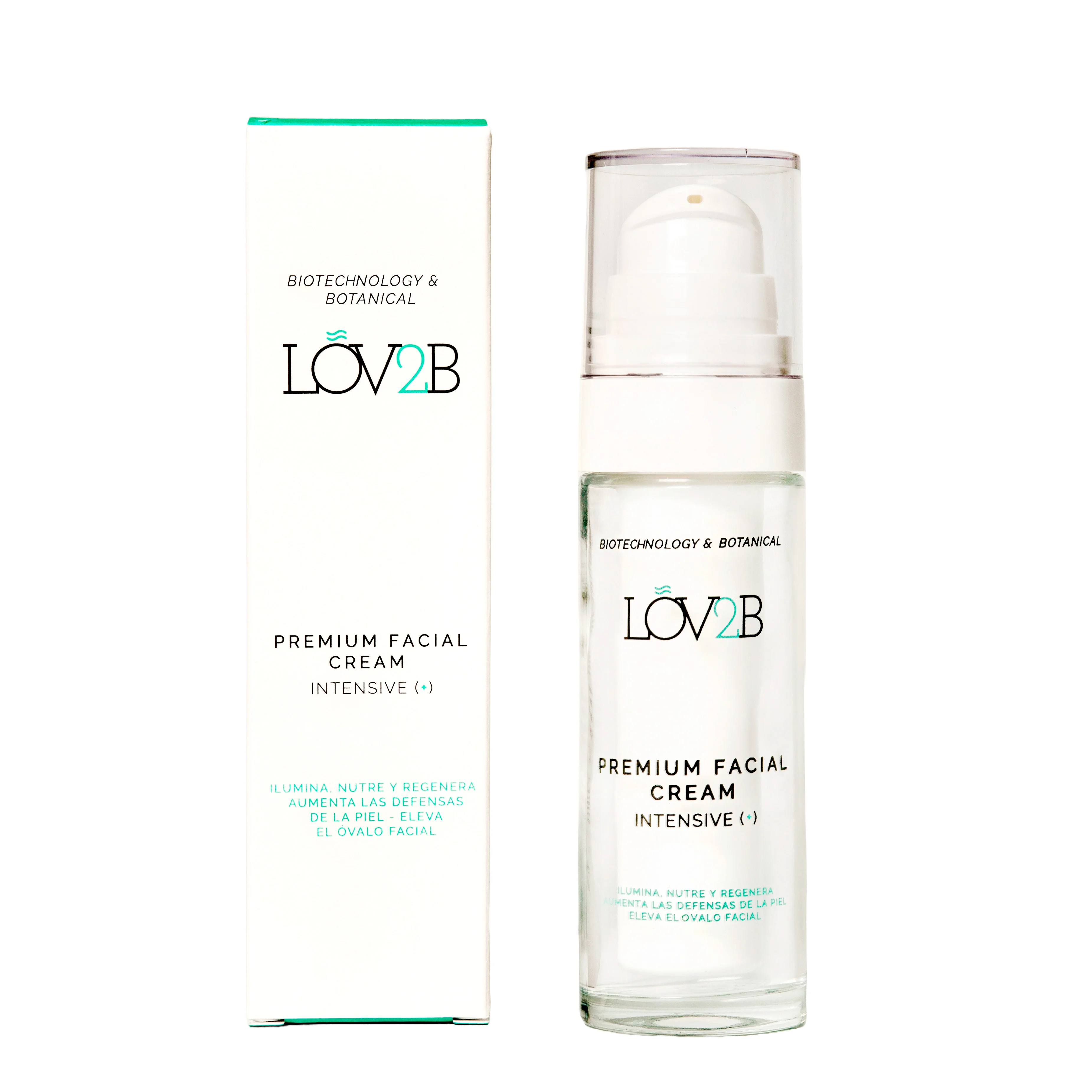 Pack LOV2B Premium regenerating Facial cream with growth factors (EGF), biomimetic peptides, prebiotics, hyaluronic acid and Total antioxidant) + Balancing oily cleansing balm (4 AHAs + prebiotic + 8 highly nutritious oils).