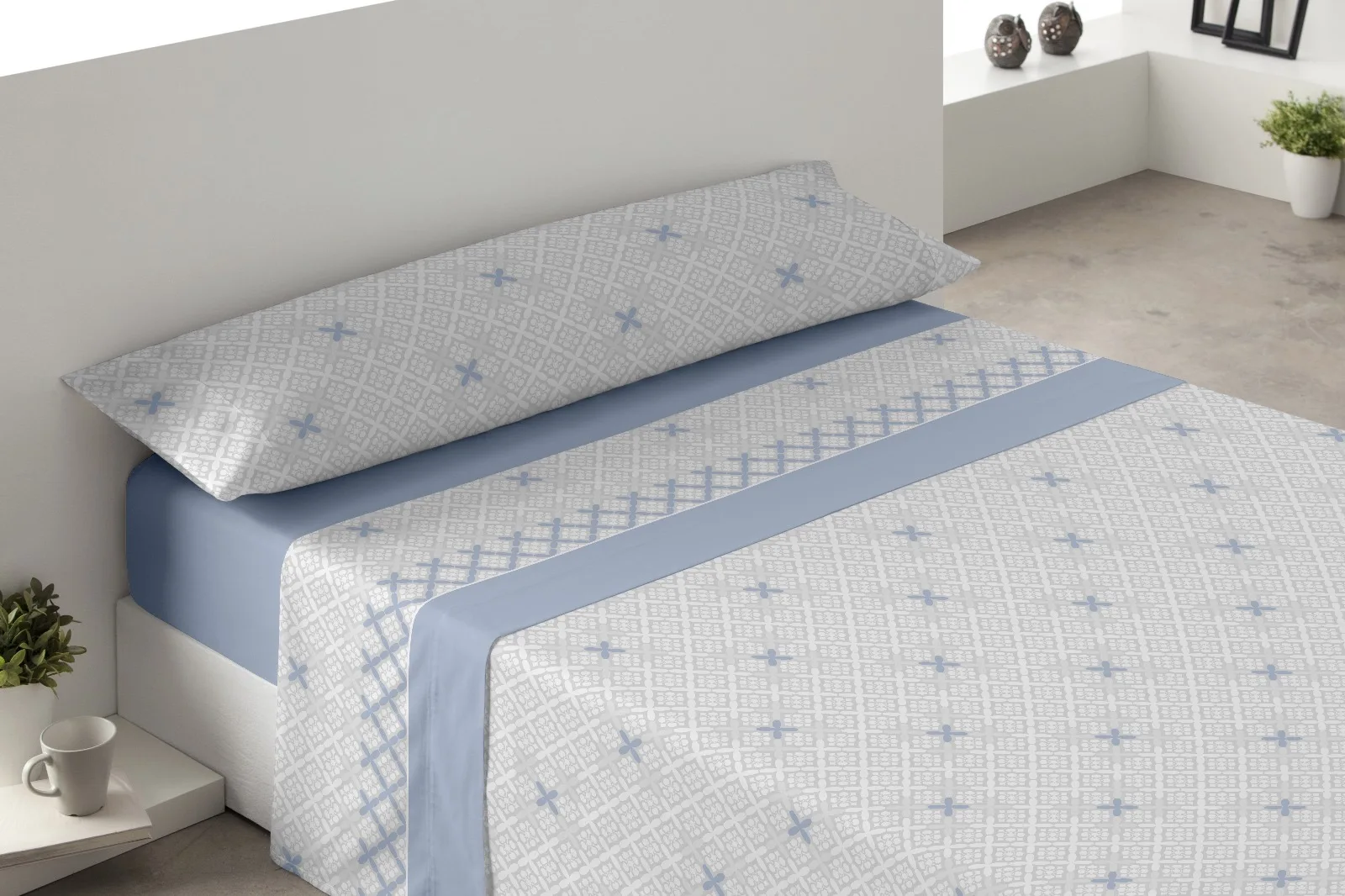 High-Quality PIRINEO Winter Sheet Set, Double-Sided, Soft Microfiber for Beds 90, 105, 135, 150 cm, Easy Care, Warm Thermal Fabric in Gray, Blue, Beige, Pink #4