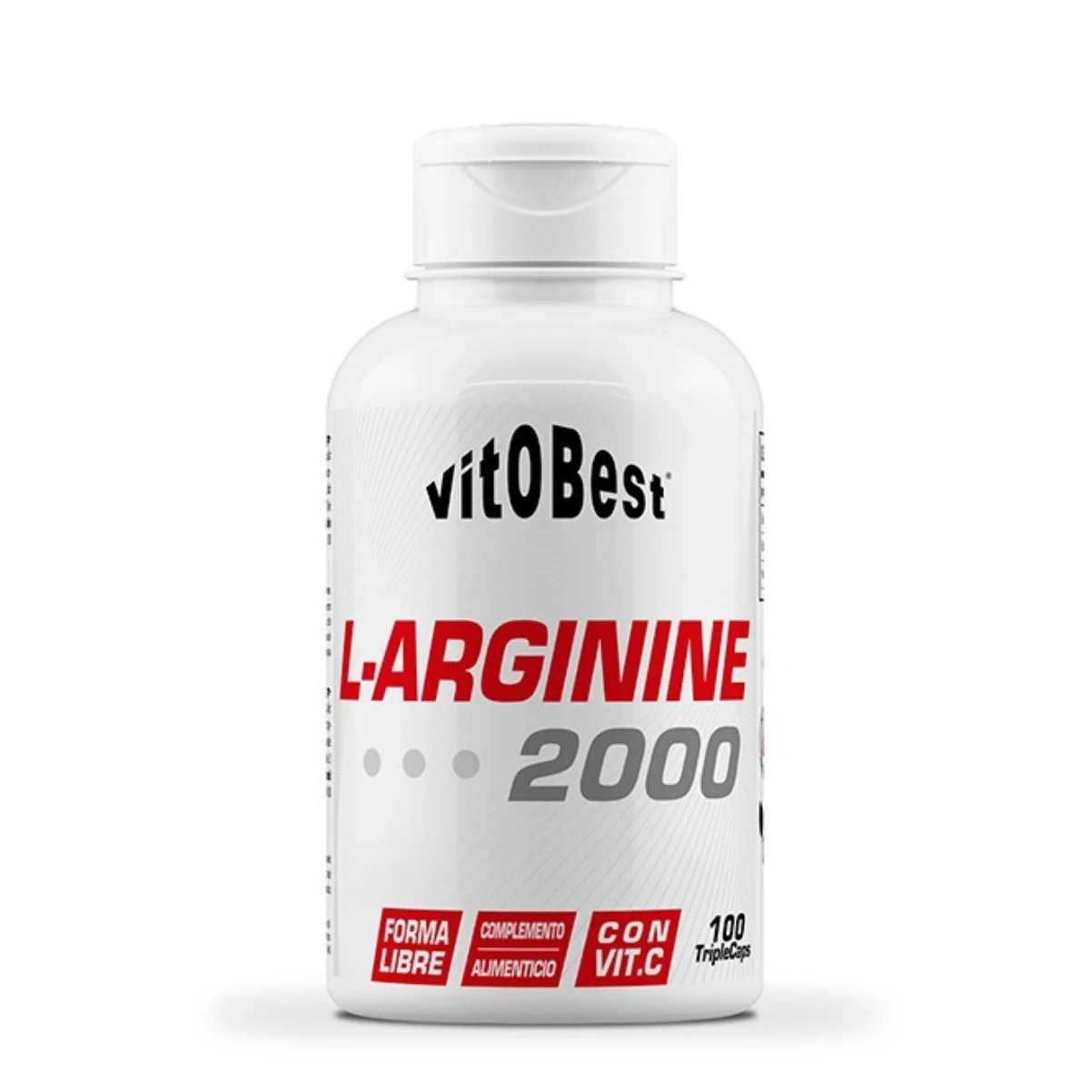 Vitobest L-Arginine 2000 - 100 TripleCaps - L-Arginina para Mejorar la Circulación, Energía y Recuperación Muscular