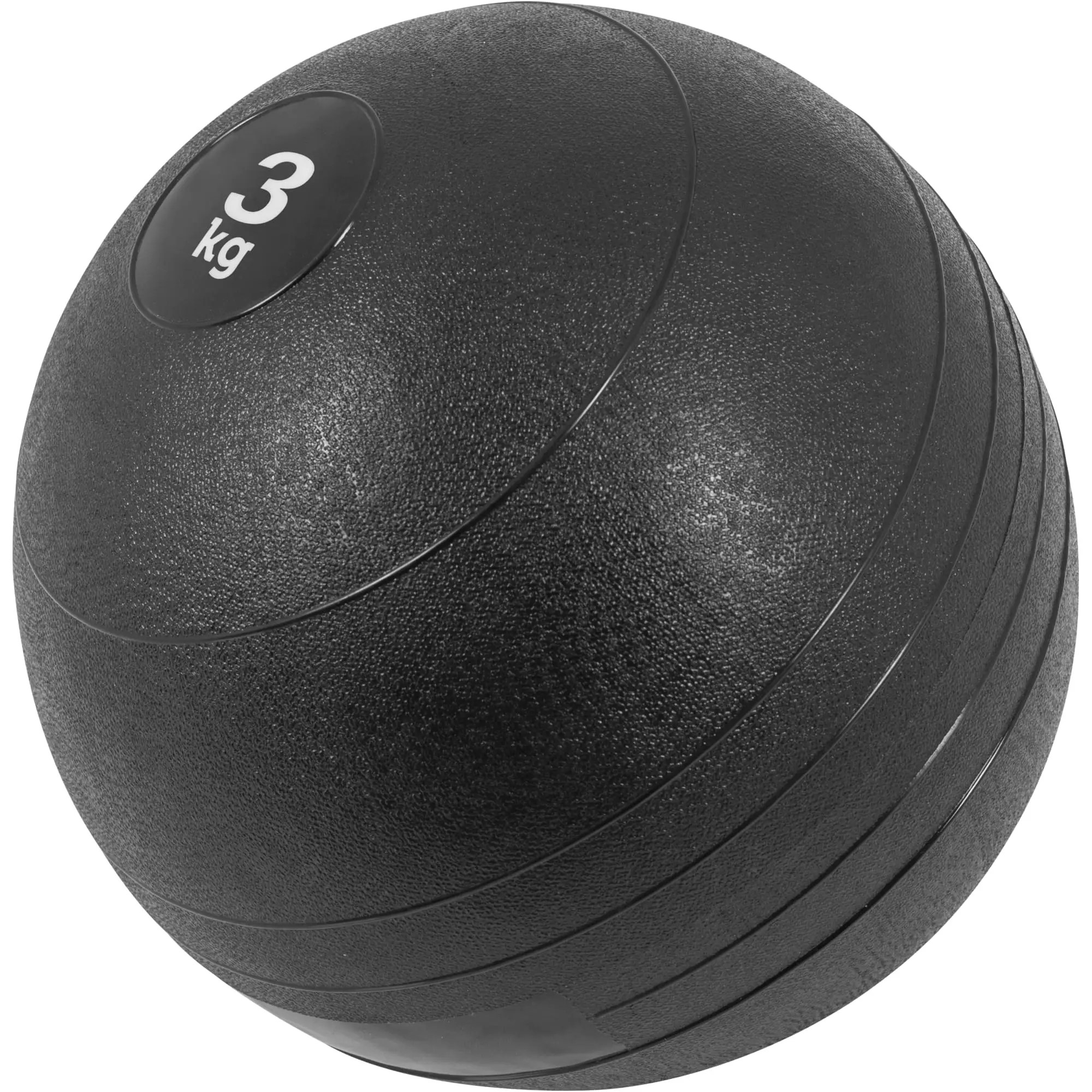 Gorilla Sports Balón de slam de goma / Balón medicinal en color negro