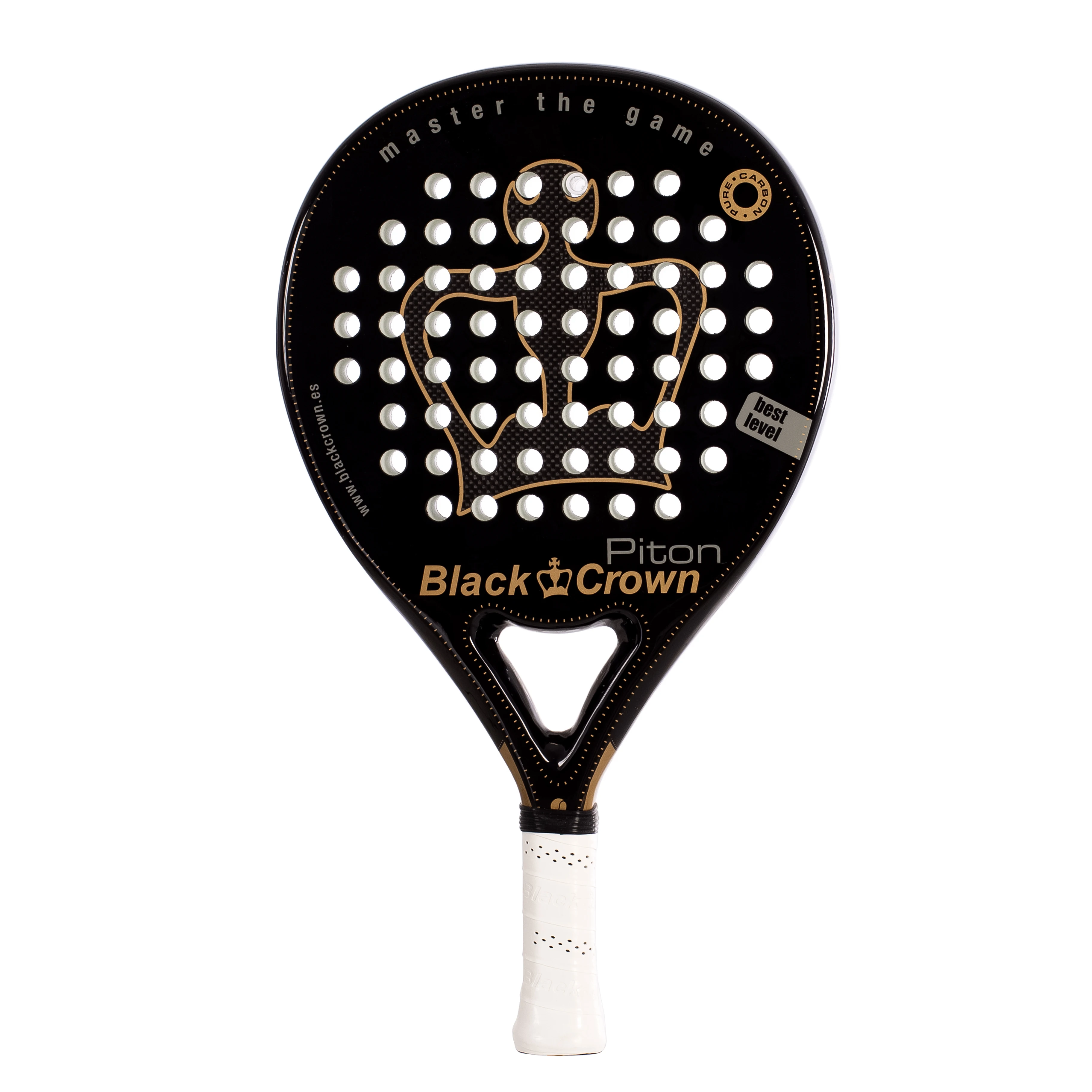 Pala de Pádel Black Crown Piton - Polivalente de tacto duro: redonda, gran control y pegada.