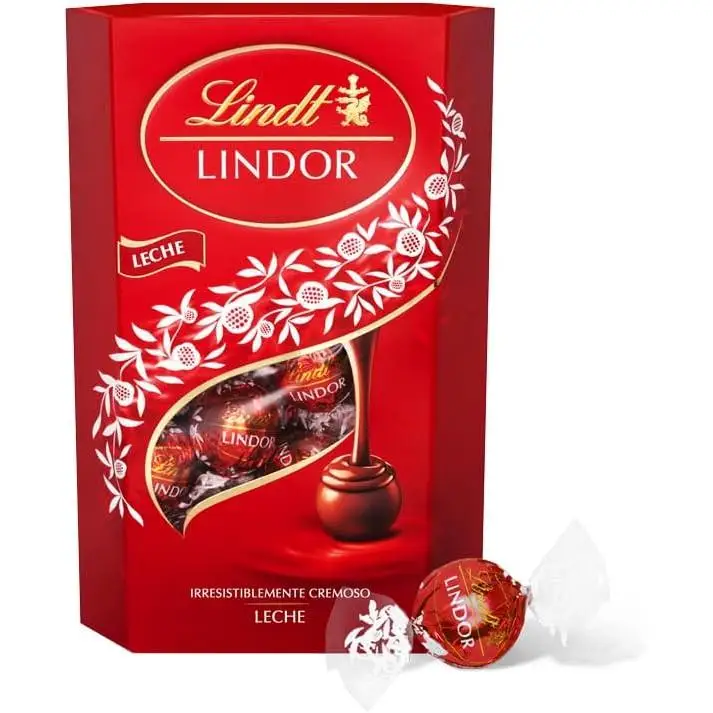 Lindt Lindor chocolates 2 box * 200g-red milk-Cornet assortment-70% cocoa Cornet-caramel with salt black Chocolate-nuxor Cornet-nuxor milk Chocolate 2*170g