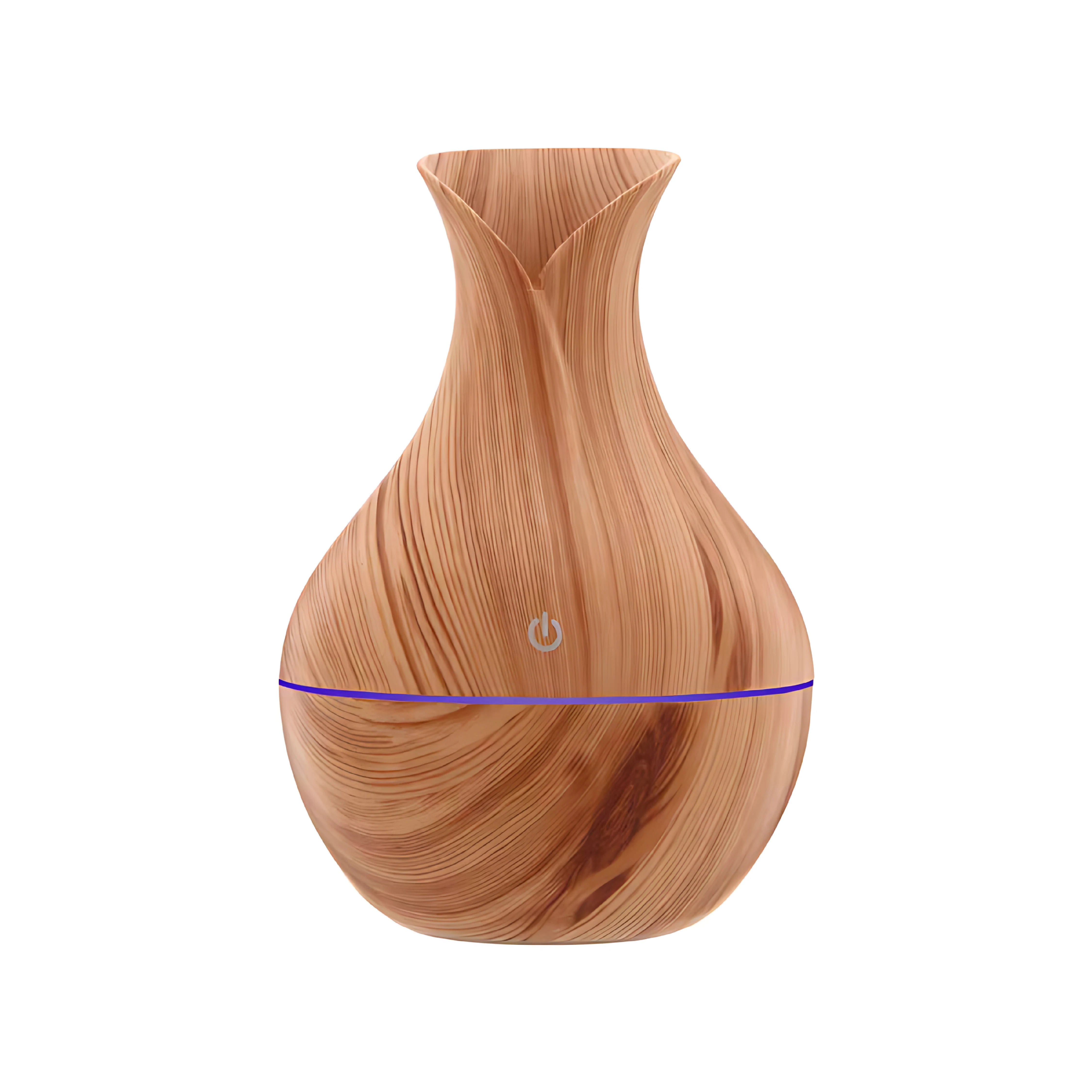 LIFA Humidificador de ambiente, difusor aromas en vapor, diseño estético con apariencia de madera y luces LED 1065C