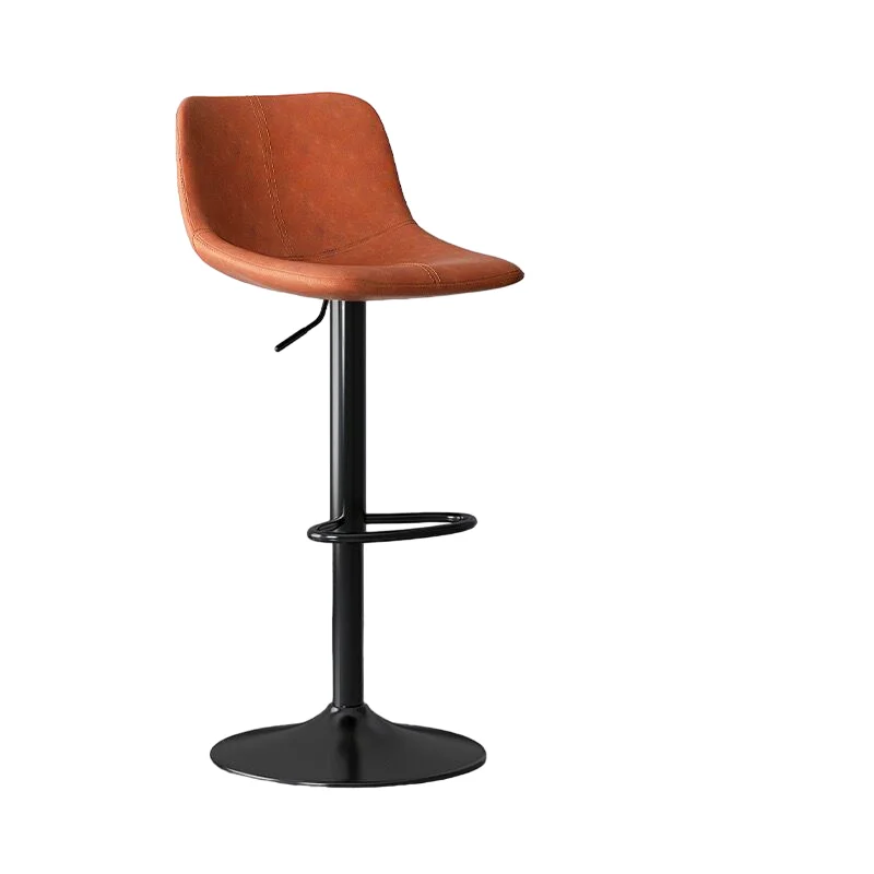 1 Silla giratoria de Bar alta ajustable, TABURETE asiento nórdico moderno, elevador de escritorio frontal con taburete alto, respaldo de moda, silla de Bar con patas de Metal de estilo nordic,sillas de comedor pata negro