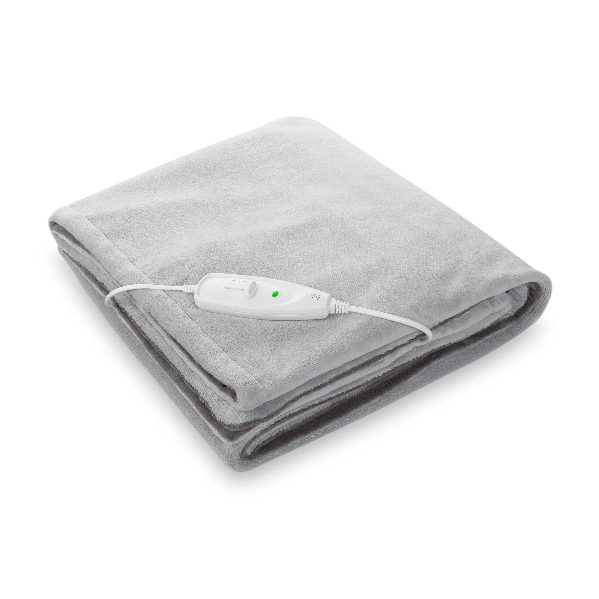 Medisana HB 675 electric blanket XXL reversible with 4 temperature levels, fast heating, and auto shut-off for safety, made from soft viscose/polyester, measures 200x150 cm, perfect for winter comfort.