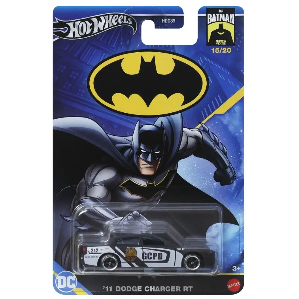 Dodge Charger RT 2011 policia Batman Hot Wheels escala 1/64 Mattel